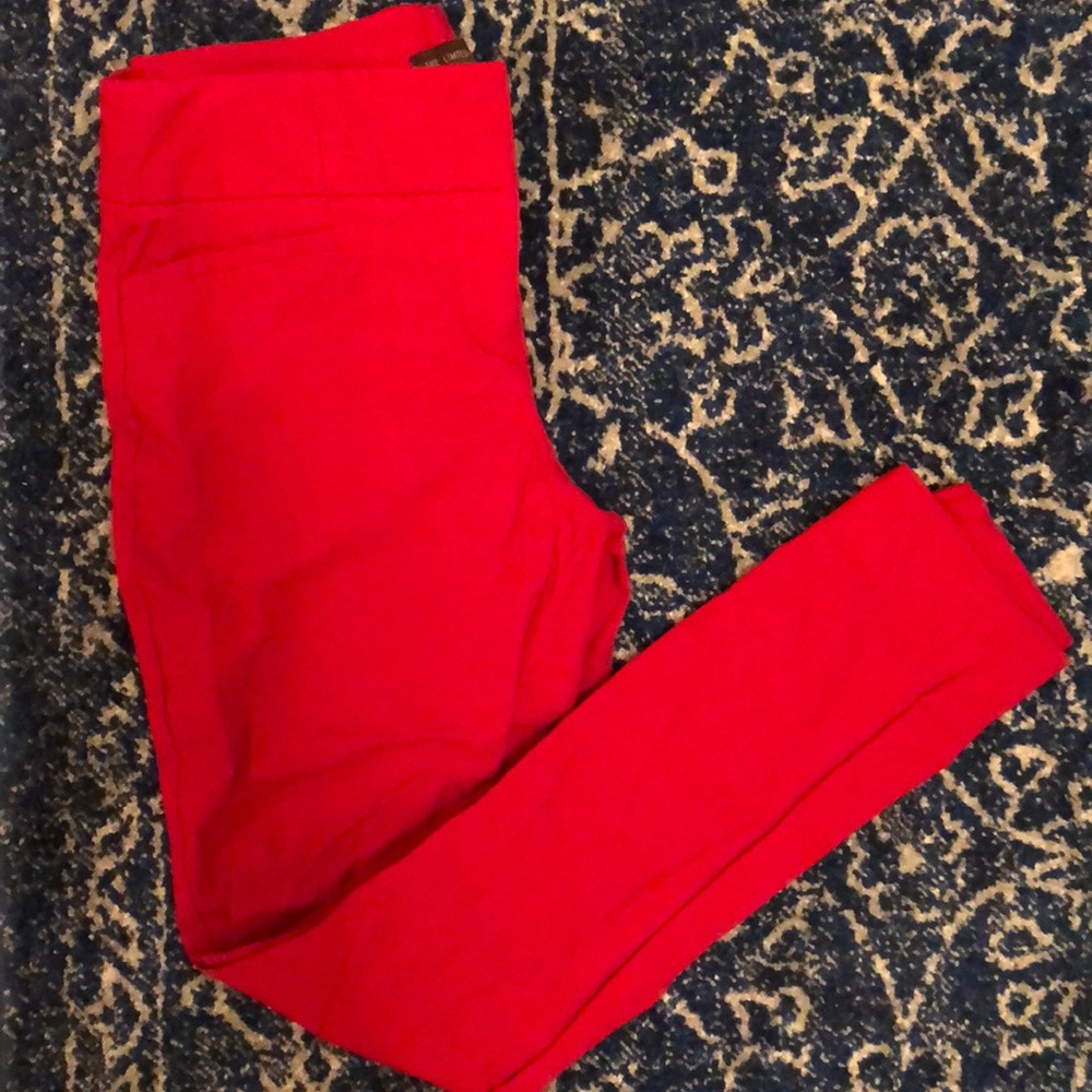 The Limited Red Exact Stretch Pants
